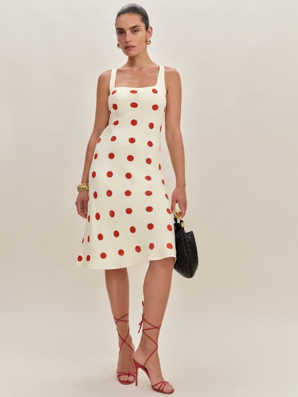 Reformation Polka Dot Midi Dress